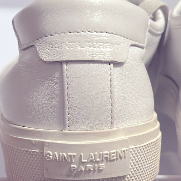 Saint Laurent Malibu Sneakers In Smooth Leather Sz 40 - Picture 10 of 13